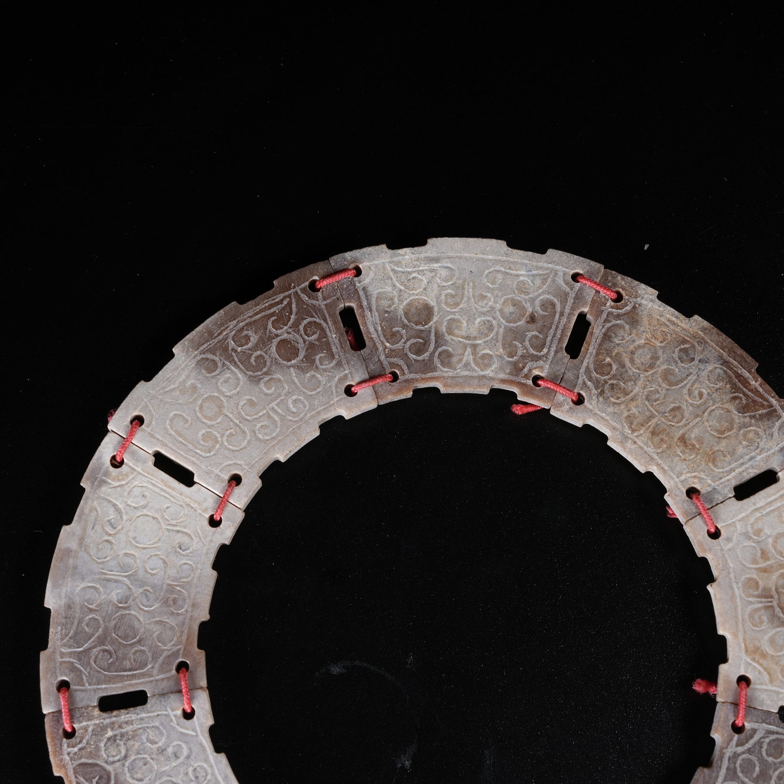 A COMPOSITE ARCHAIC JADE BI - 3