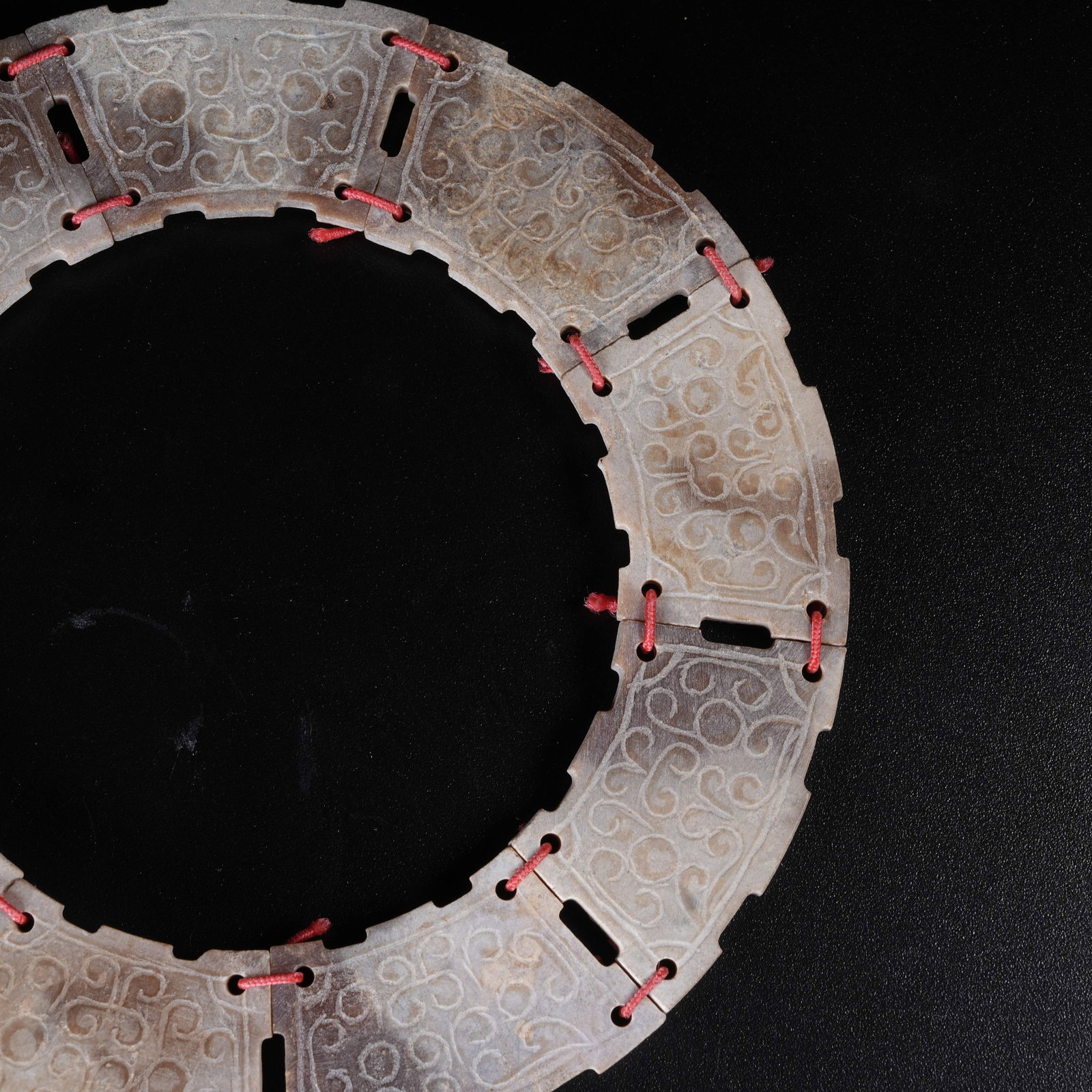 A COMPOSITE ARCHAIC JADE BI - 4