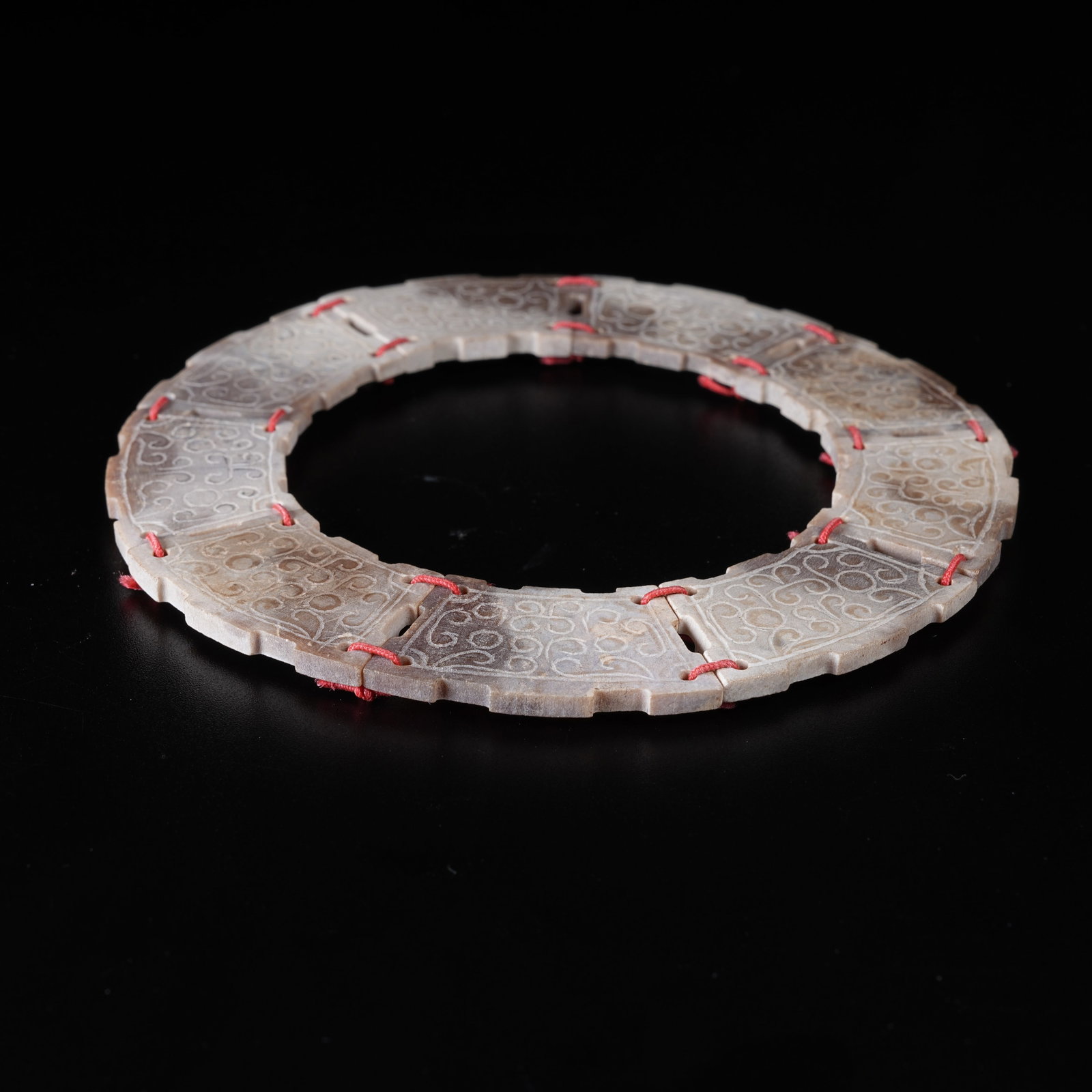 A COMPOSITE ARCHAIC JADE BI - 6