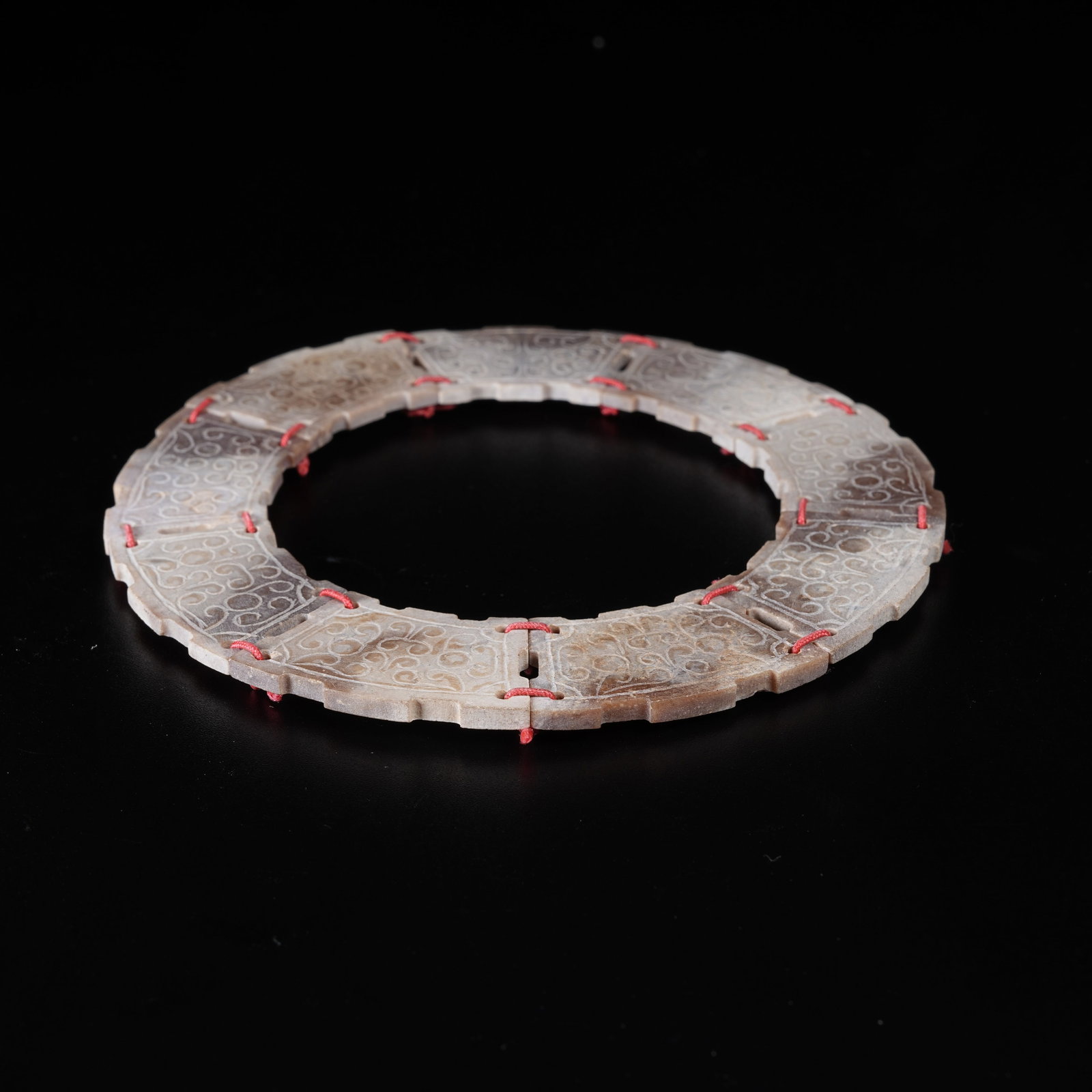 A COMPOSITE ARCHAIC JADE BI - 7