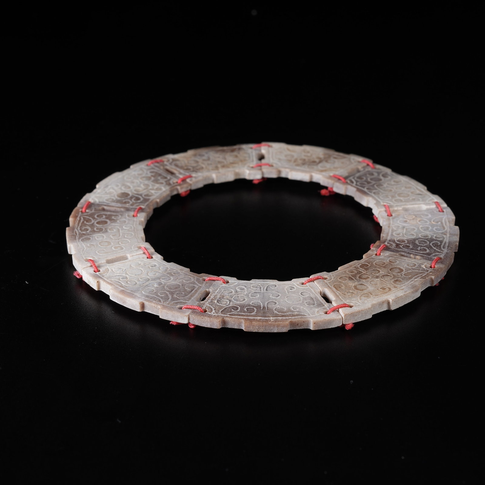 A COMPOSITE ARCHAIC JADE BI - 9