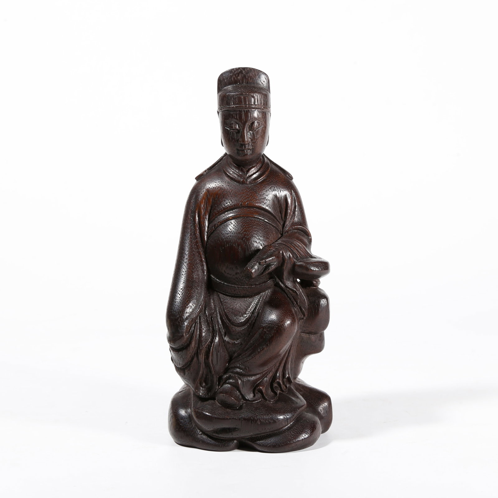 A AGARWOOD CARVED FIGURE-SHAPED ORNAMENT: Agarwood Carved Figure-Shaped Ornament