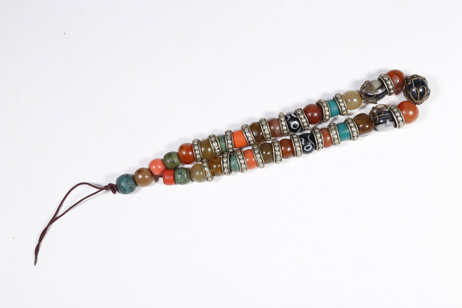 A MULTI-GEM BEAD BRACELET - 5