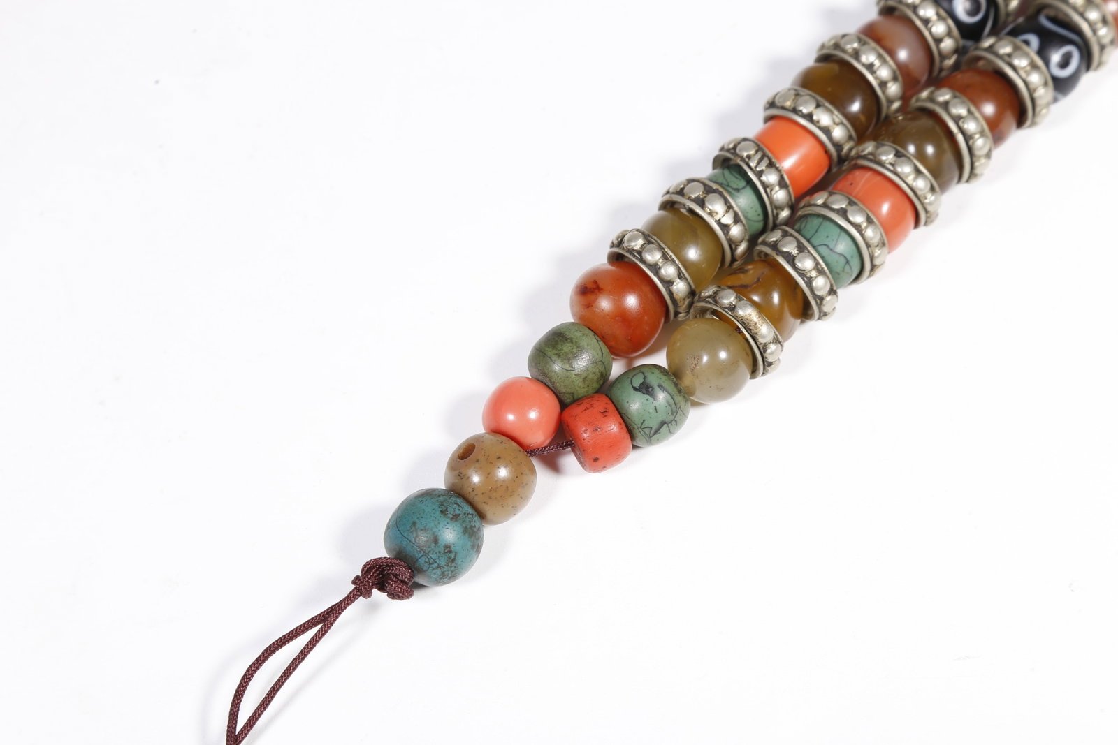 A MULTI-GEM BEAD BRACELET - 7