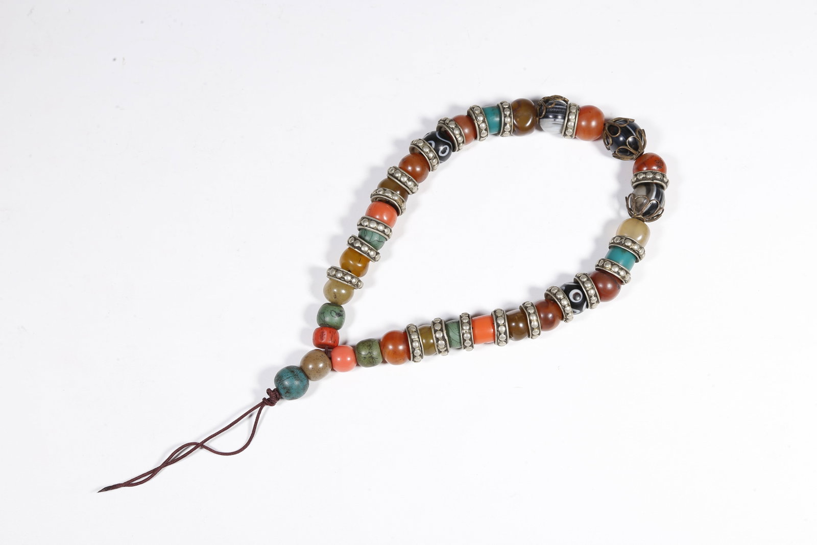 A MULTI-GEM BEAD BRACELET - 9
