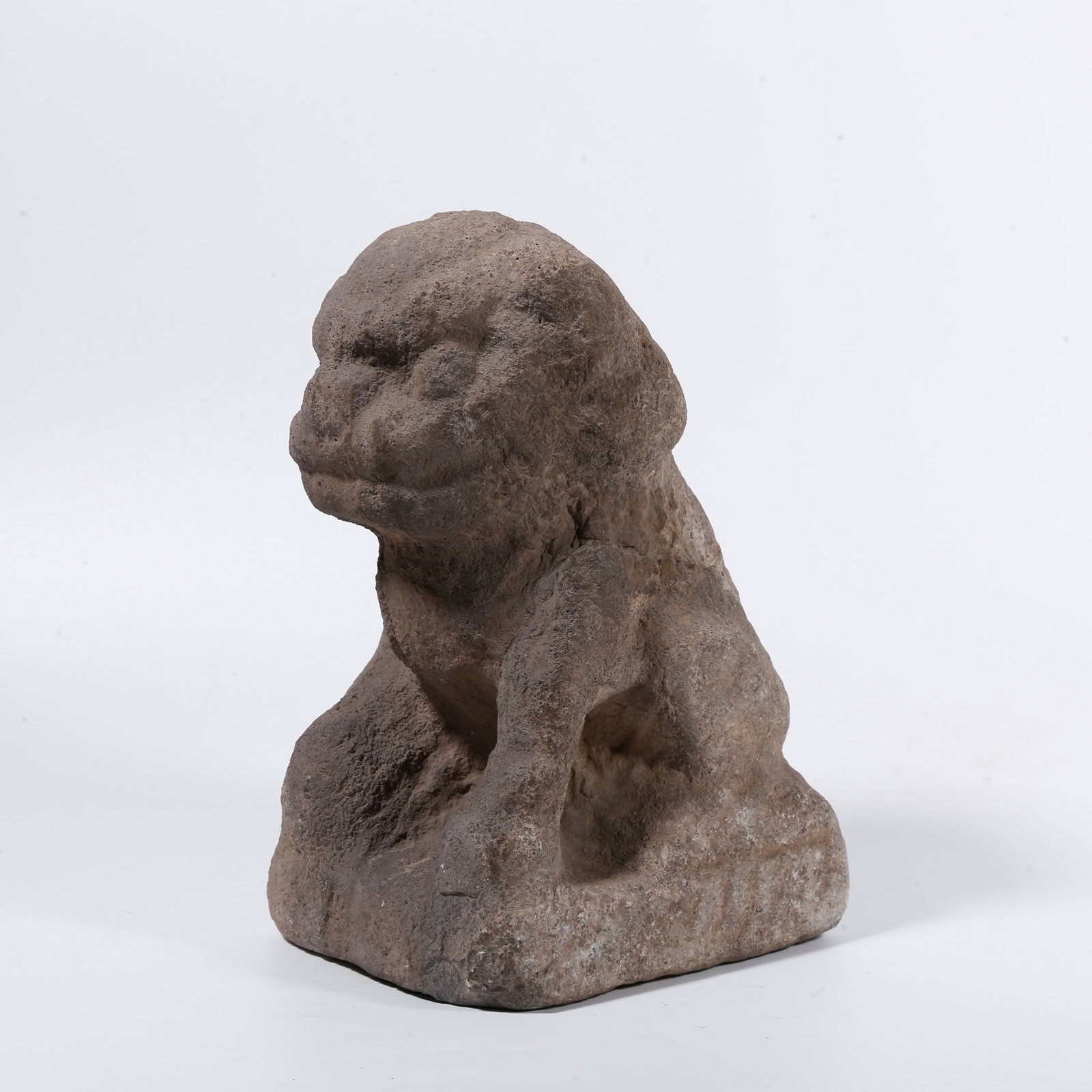A STONE LION-SHAPED ORNAMENT (1 of 9)