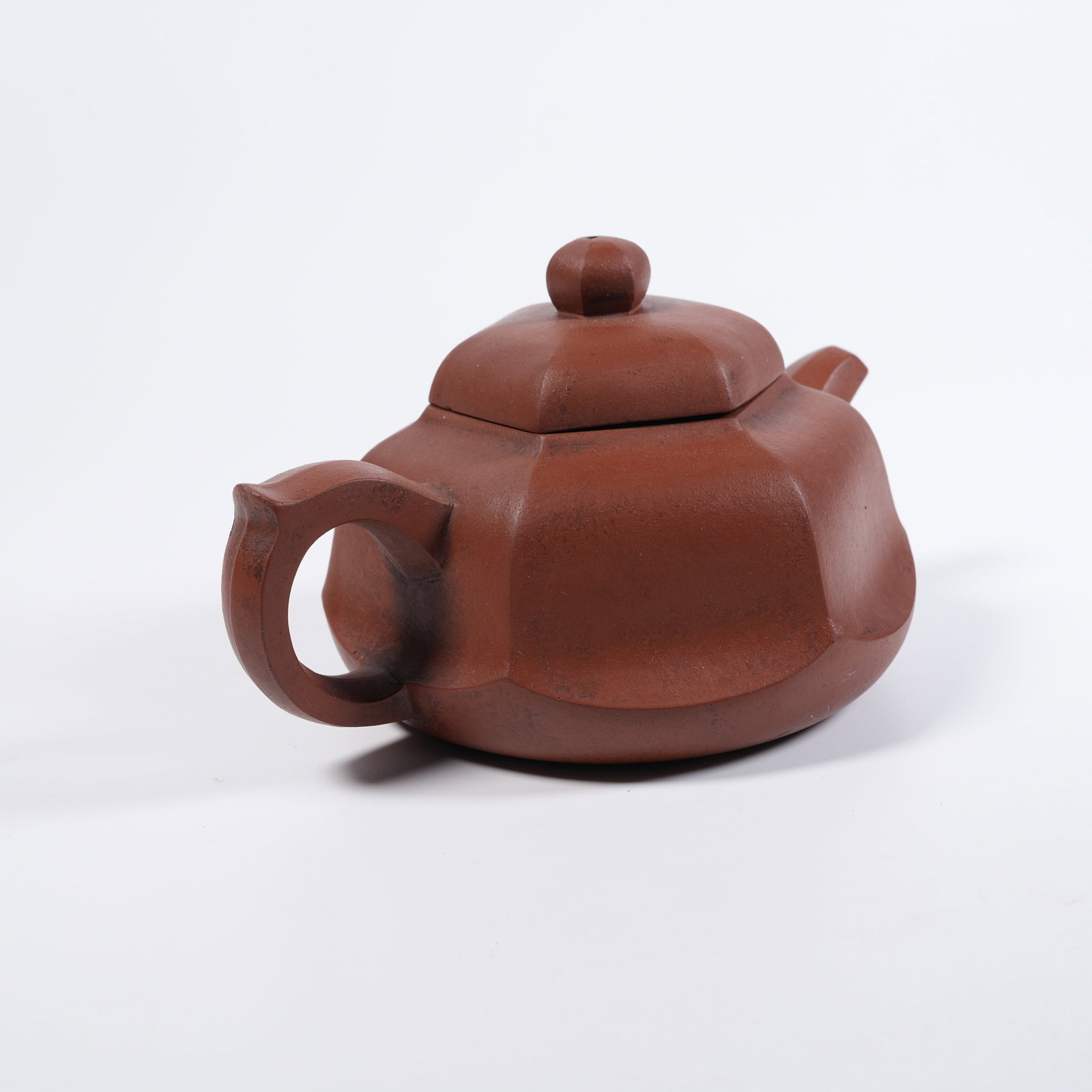 A YIXING CLAY HEXAGONAL EWER - 3