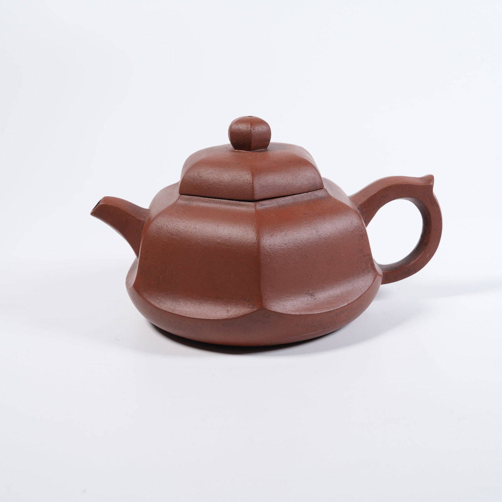 A YIXING CLAY HEXAGONAL EWER - 4