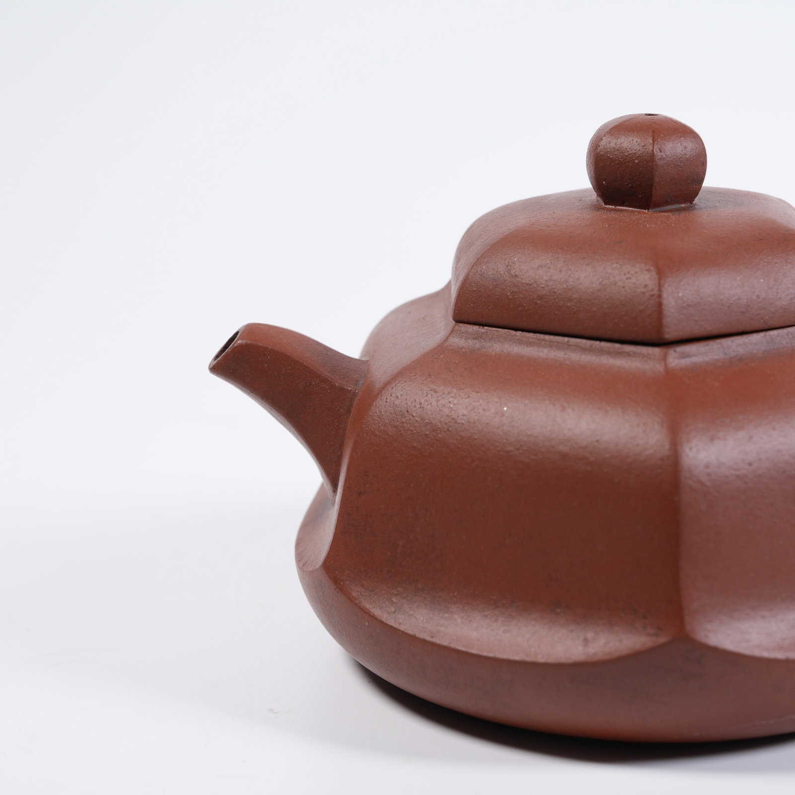 A YIXING CLAY HEXAGONAL EWER - 6