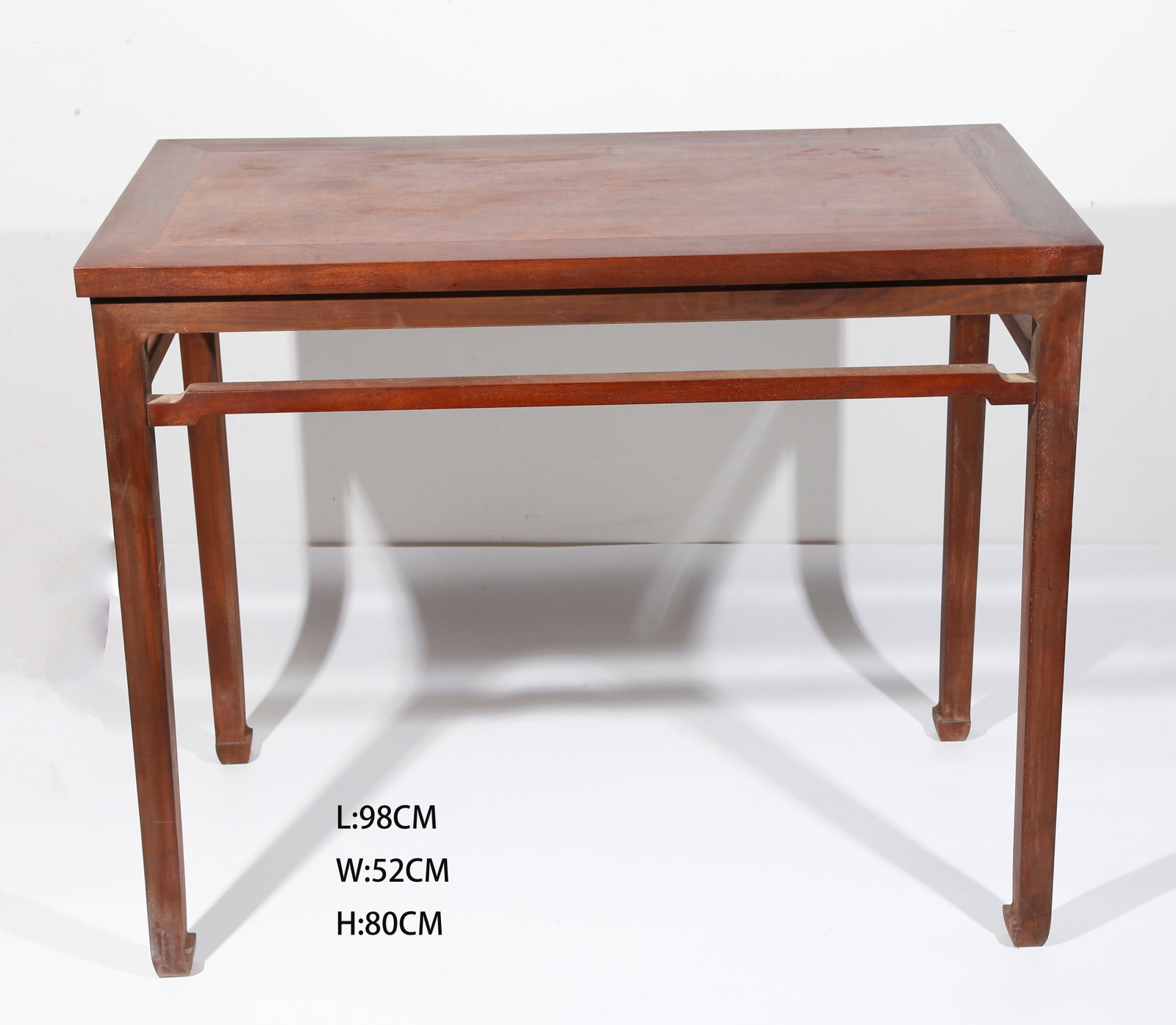 A BURL-INLAID TABLE OF HUANGHUALI WOOD (1 of 10)