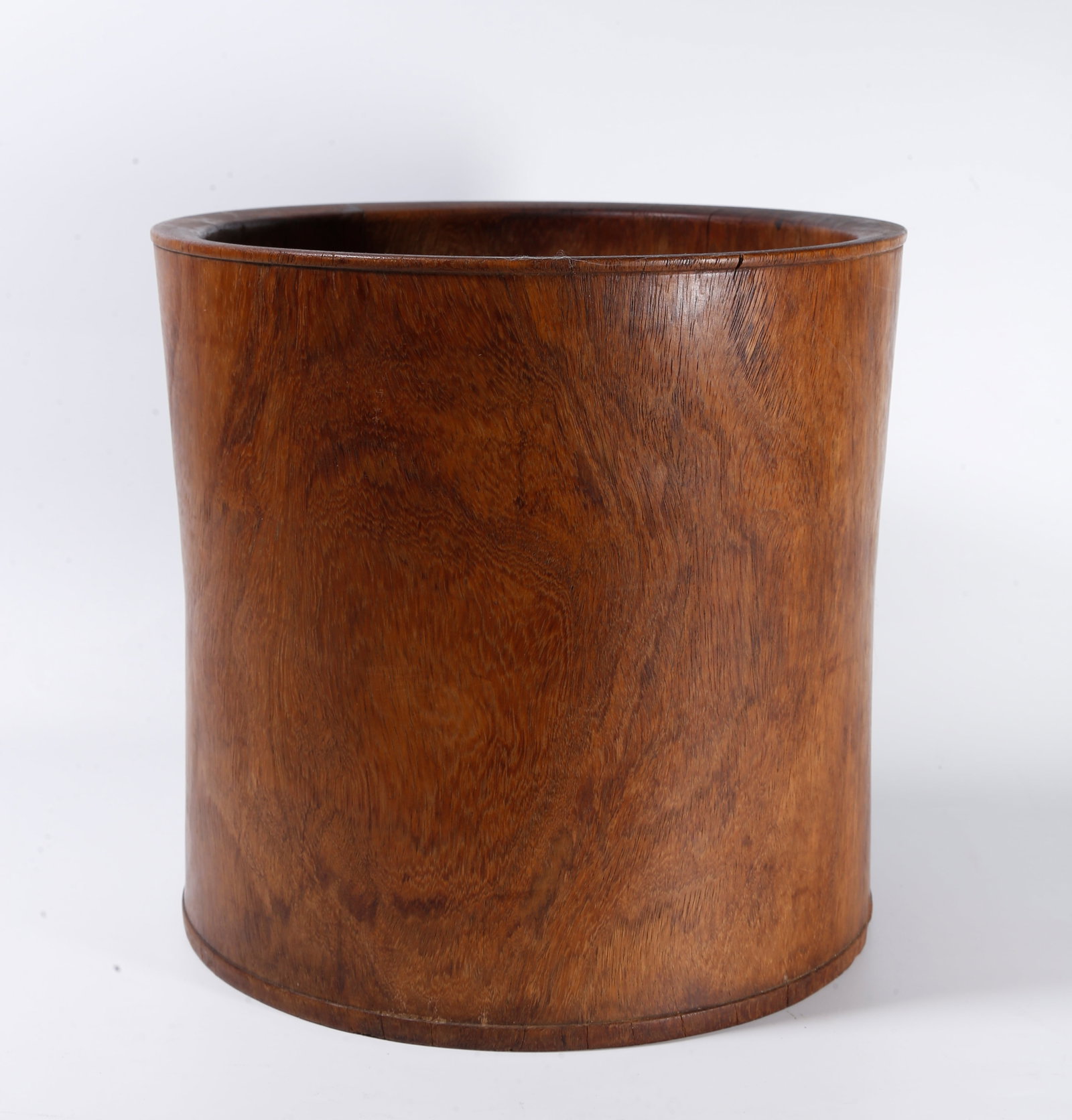 A HUANGHUALI WOOD BRUSH POT: Huanghuali wood brush pot