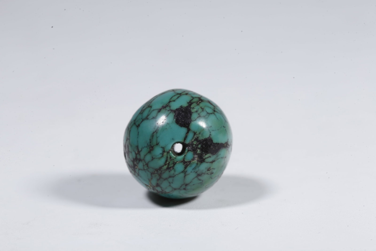 A TURQUOISE BEAD (PAIR) - 6