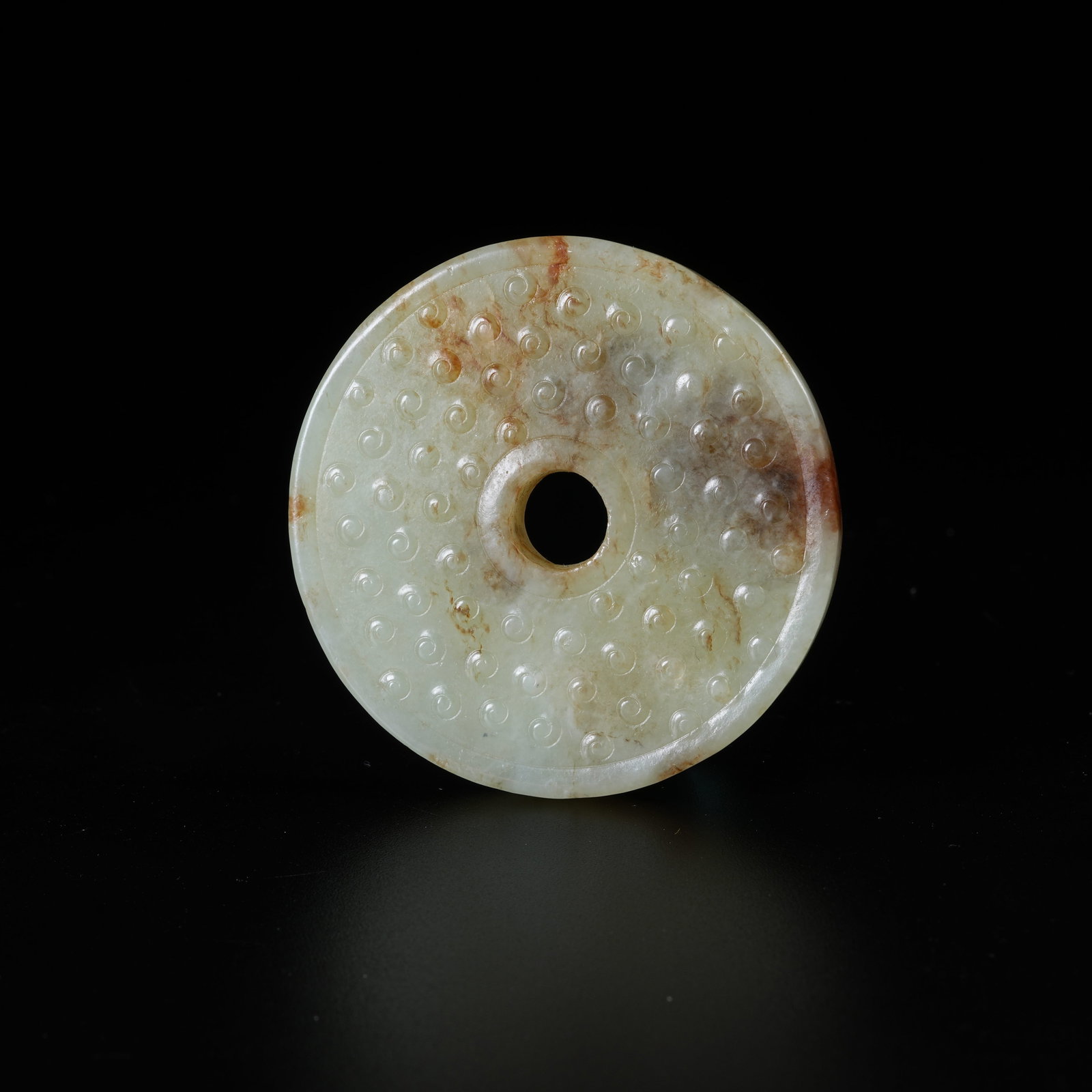 A HETIAN JADE BI DISC: Hetian Jade Bi Disc