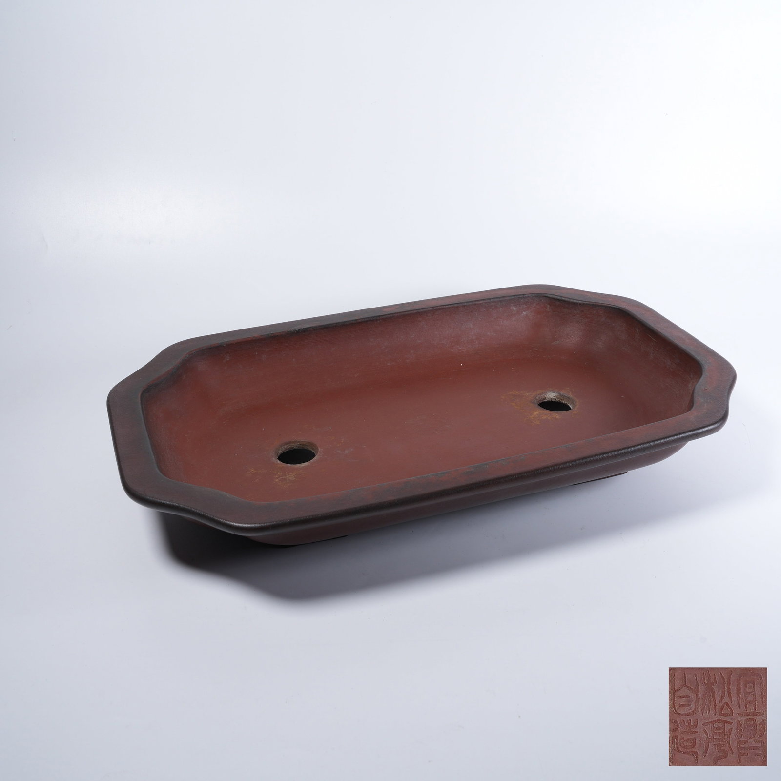 A YIXING CLAY FLOWER POT (1 of 8)