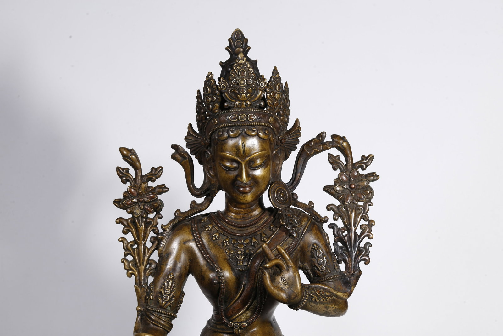 A BRONZE TARA STATUE - 2
