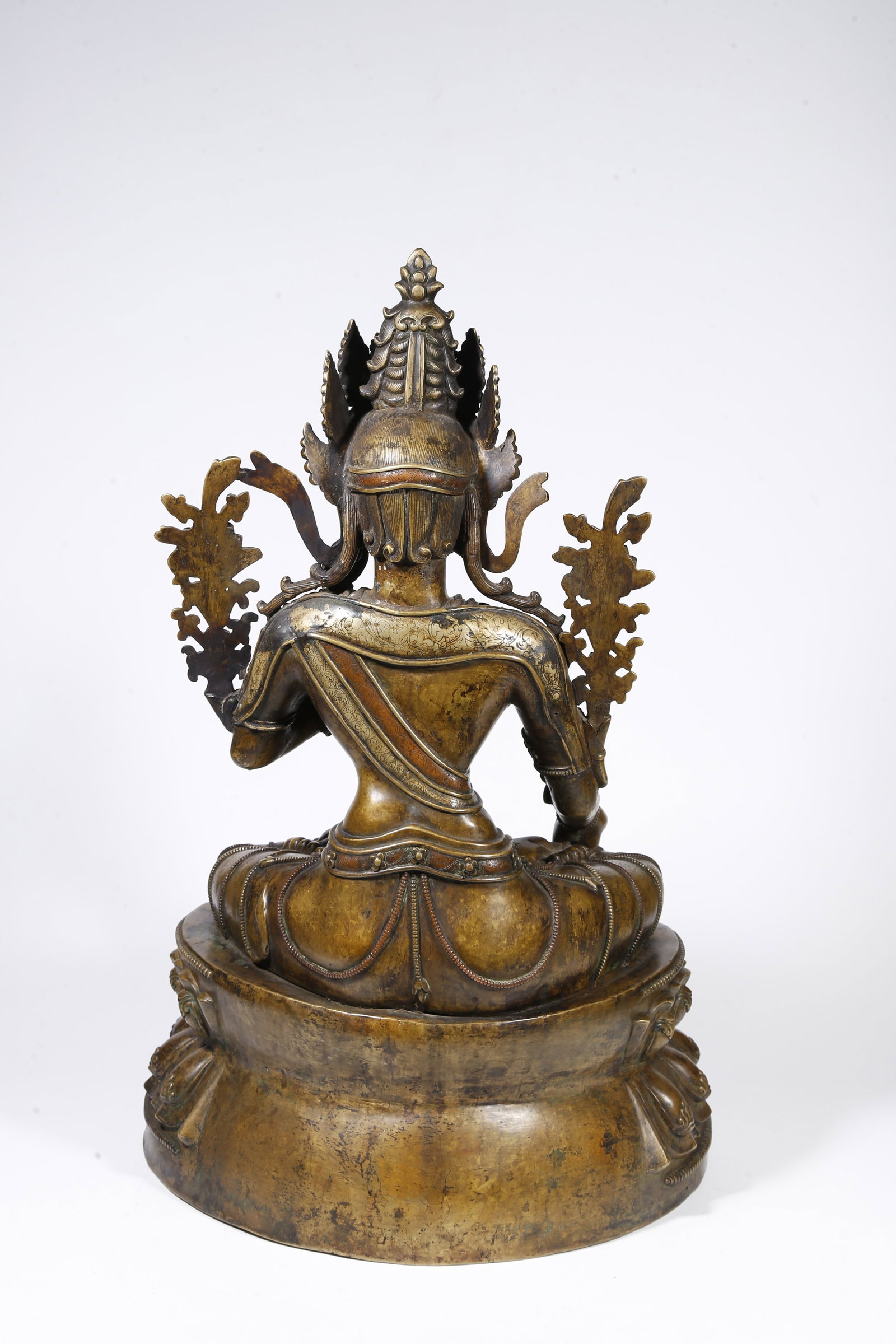 A BRONZE TARA STATUE - 5