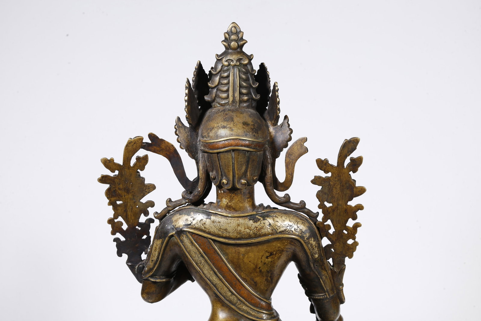 A BRONZE TARA STATUE - 6