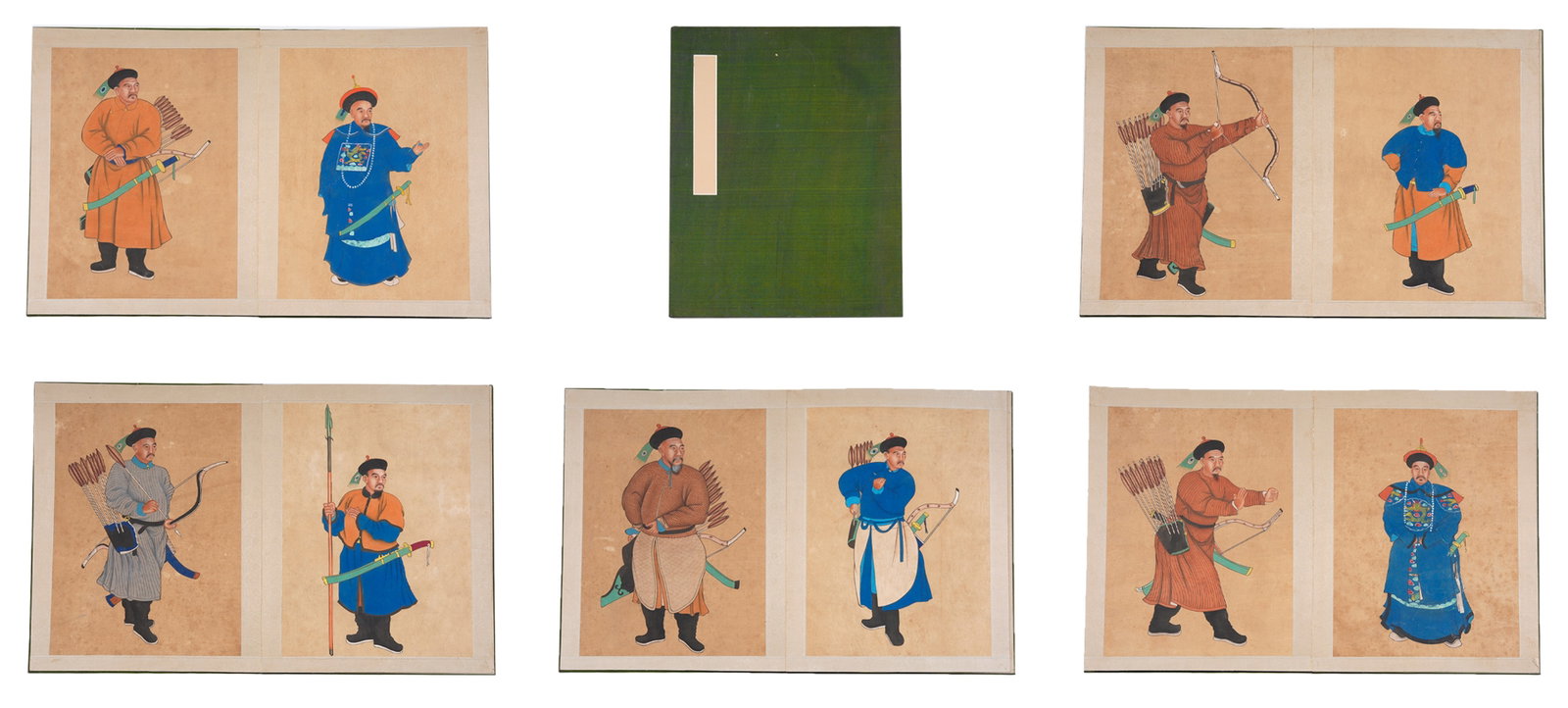 A FIGURE PAINTINGS ALBUM ON SILK BY ANONYMOUS (SIX LEAVES).: Figure Paintings Album on Silk by Anonymous (six leaves).