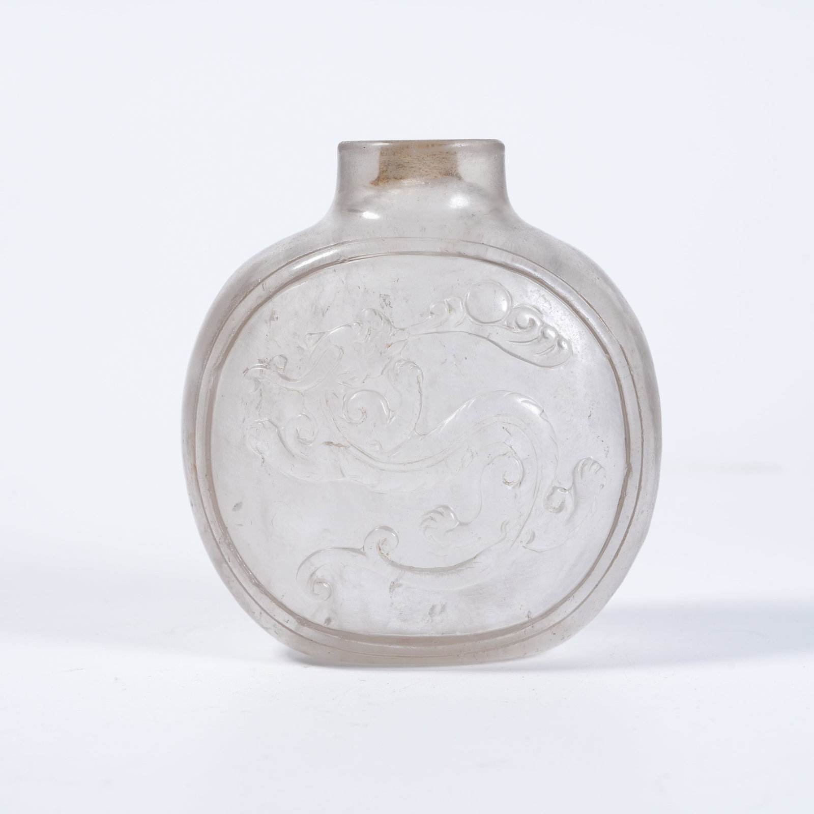 A CRYSTAL SNUFF BOTTLE WITH AUSPICIOUS BEAST PATTERN - 4