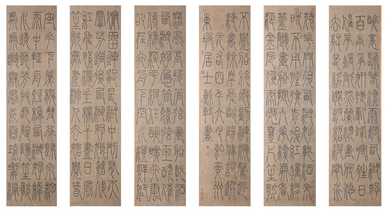 A CALLIGRAPHY WORKS ON PAPER BY SU SHI (SIX PIECES).蘇軾: Calligraphy Works on Paper by Su Shi (six pieces).蘇軾