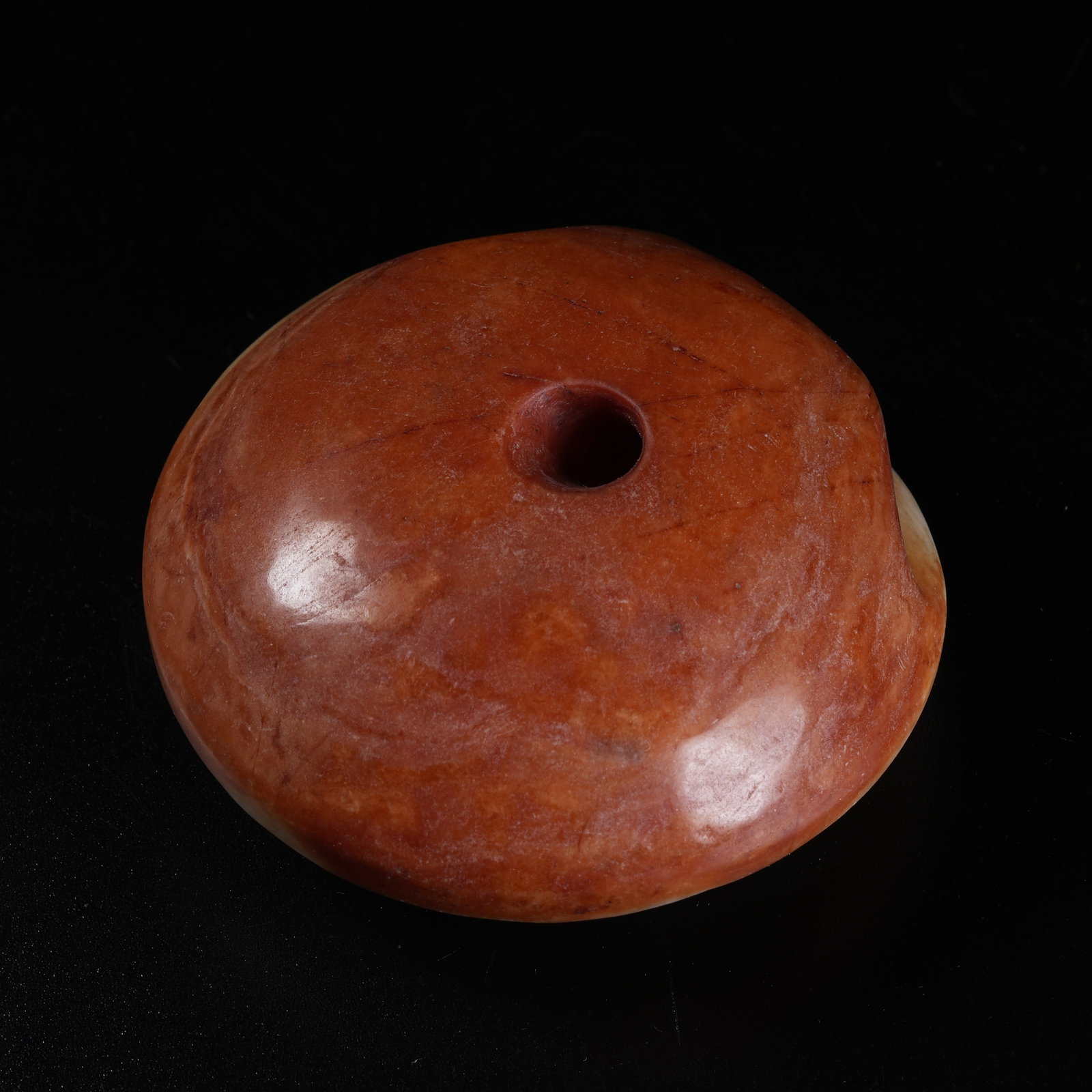 A ARCHAIC JADE TURTLE SHELL PENDANT - 8