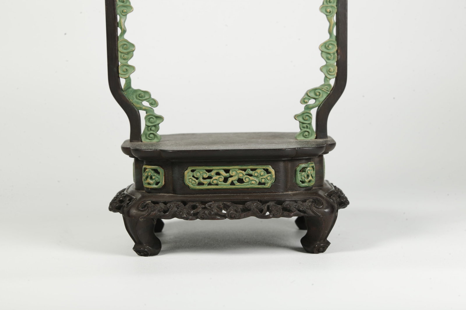 A SANDALWOOD STAND WITH CLOUD PATTERN - 4