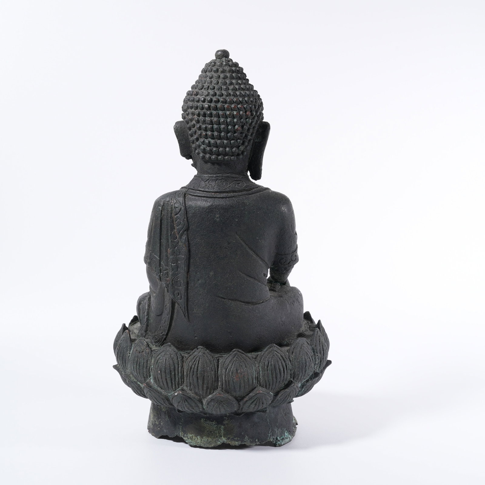 A BRONZE SAKYAMUNI STATUE - 5