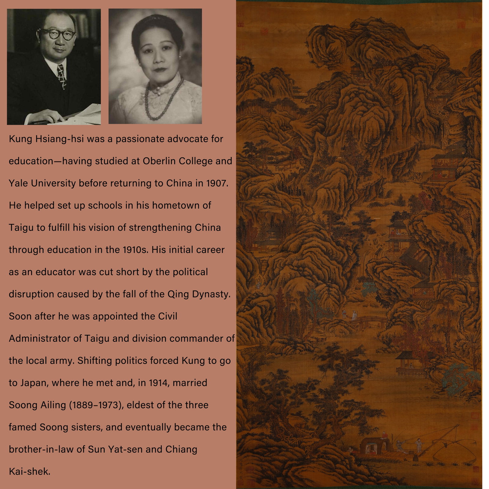 A LANDSCAPE PAINTING ON SILK BY GUO XI.郭熙: Landscape painting on silk by Guo Xi.郭熙. PROVENANCE: Highlight of this sale is part of the collection of K'ung Hsiang-Hsi (Kong Xiangxi, 孔祥熙, 1880-1967). Born in