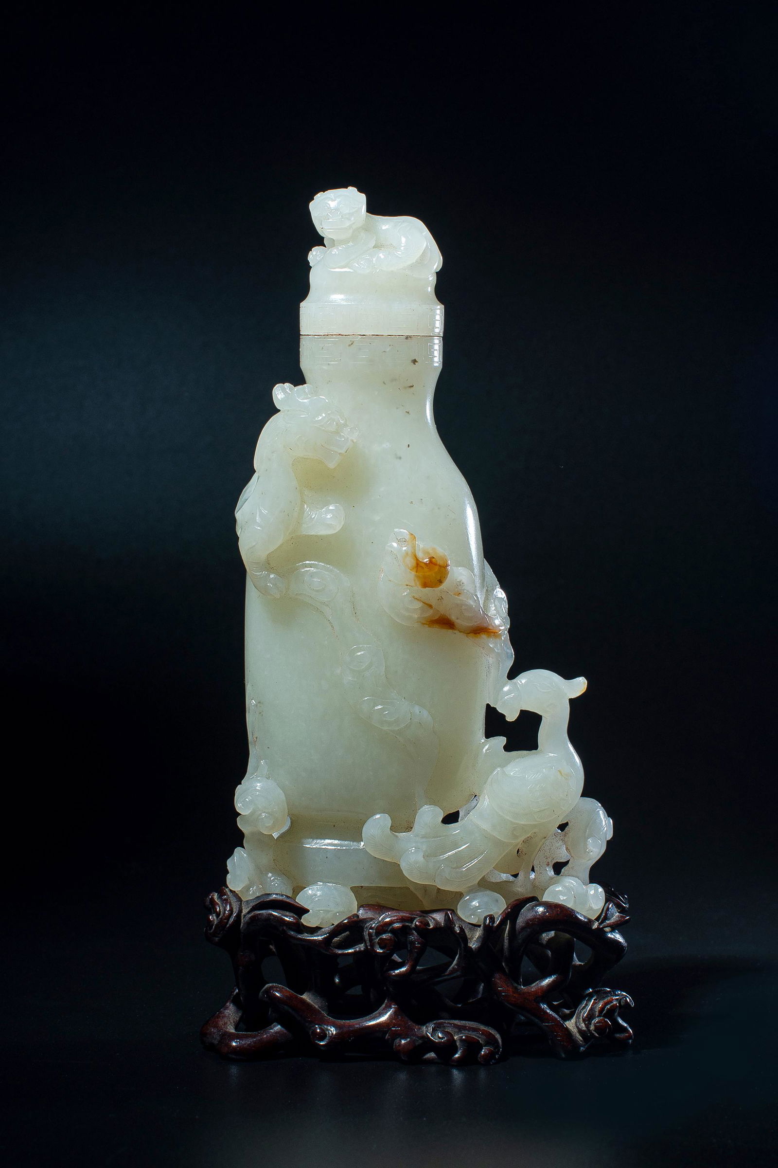 Hotan dragon and Phoenix bottle (1 of 9)