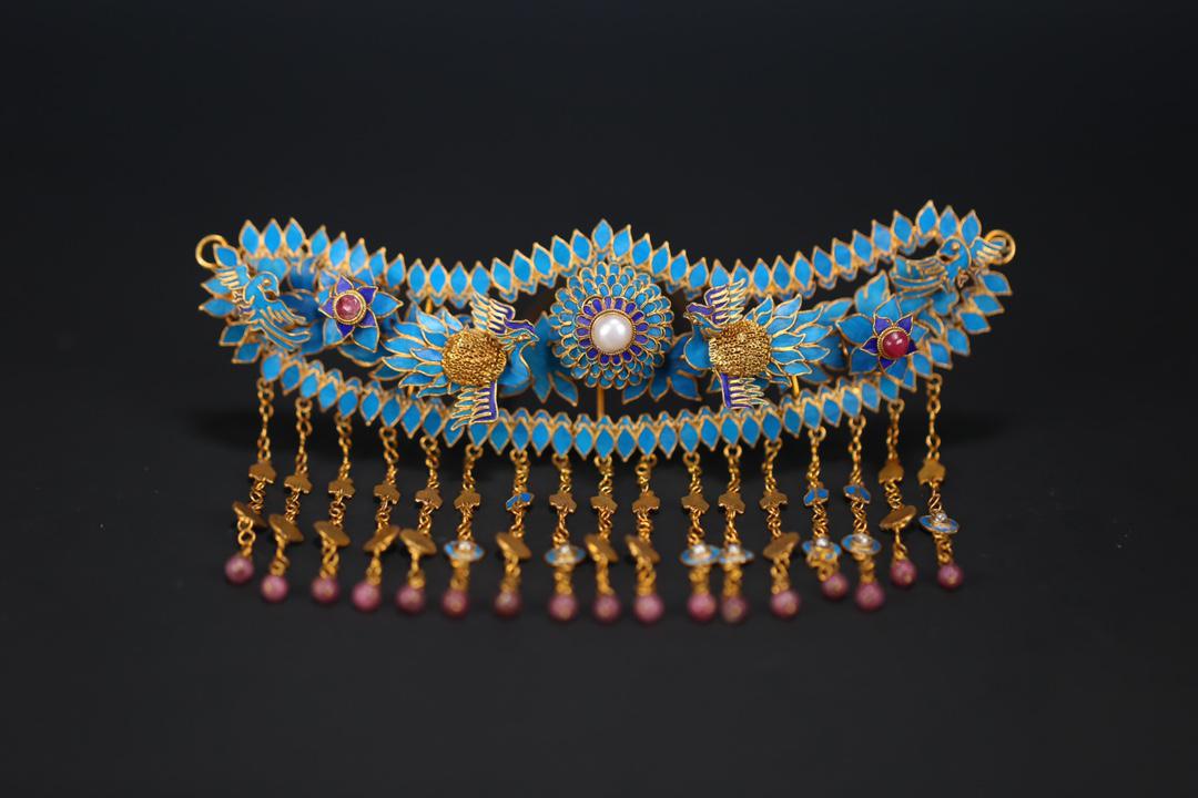 Silver gilded hairpin (1 of 4)