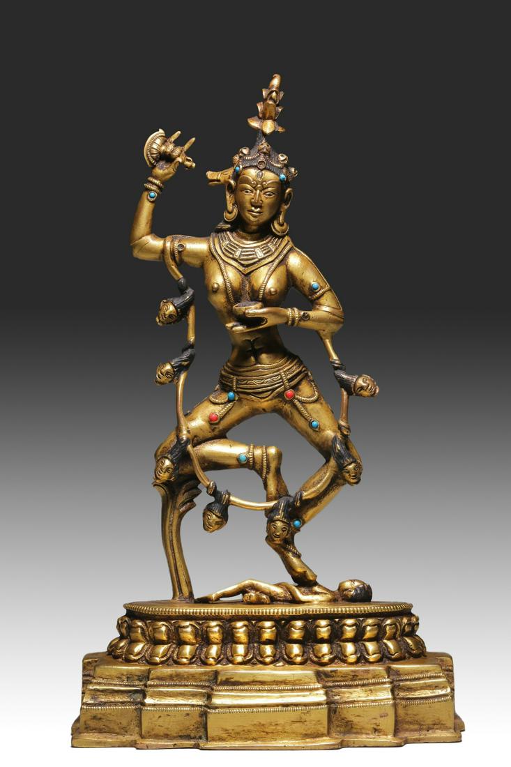 Gilt Bronze Inlaid Treasure "Vajra Buddha" (1 of 7)