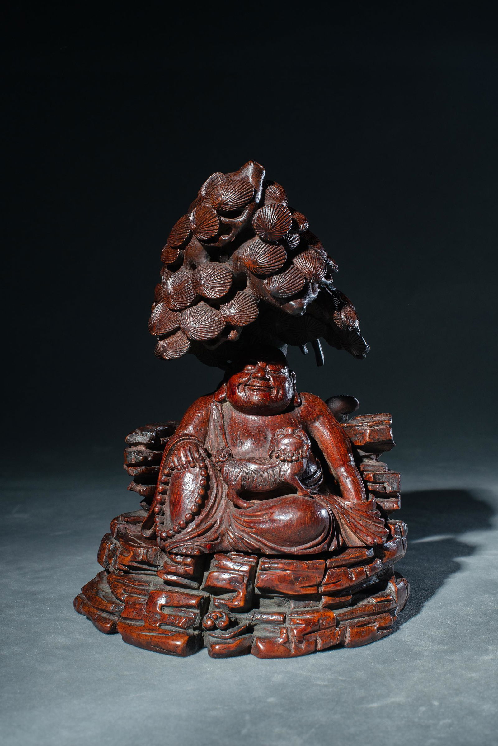 Bamboo carving "Arhat" Shanzi (1 of 9)