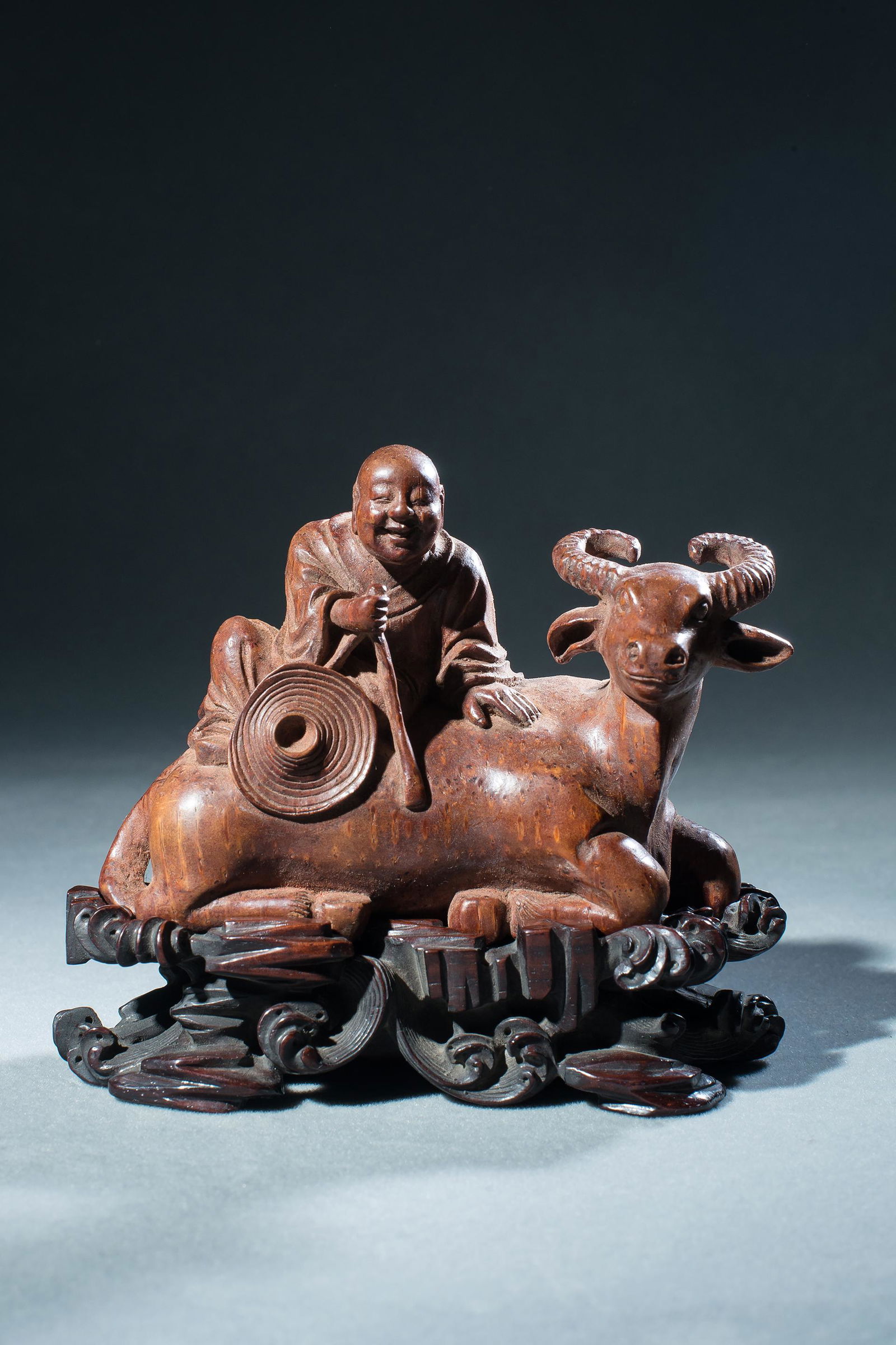 Bamboo carving boy riding cow (1 of 9)