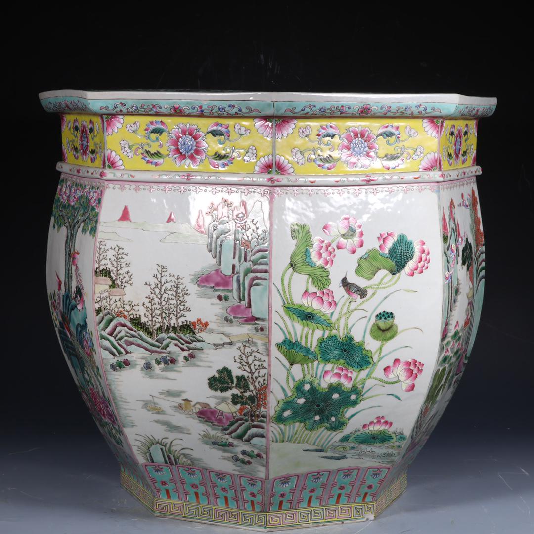 Pastel Landscape Flower and Bird Tank (1 of 9)