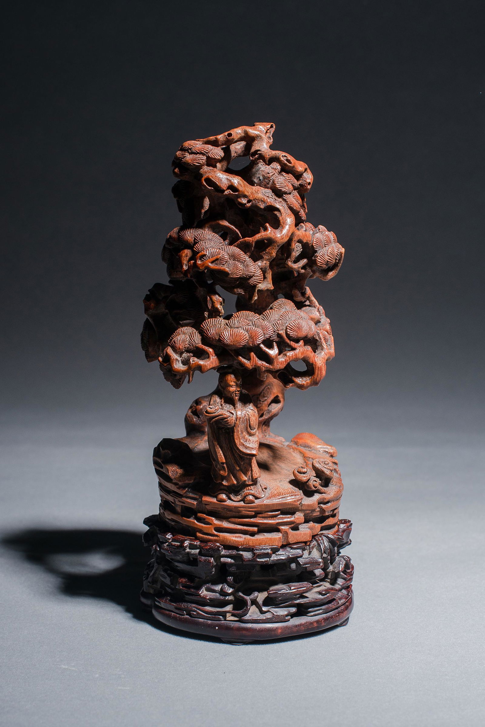 Bamboo carving Panasonic "old man" shanzi (1 of 9)