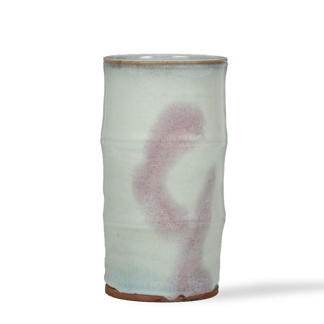 Jun kiln azure glaze purple red bamboo vase (1 of 7)
