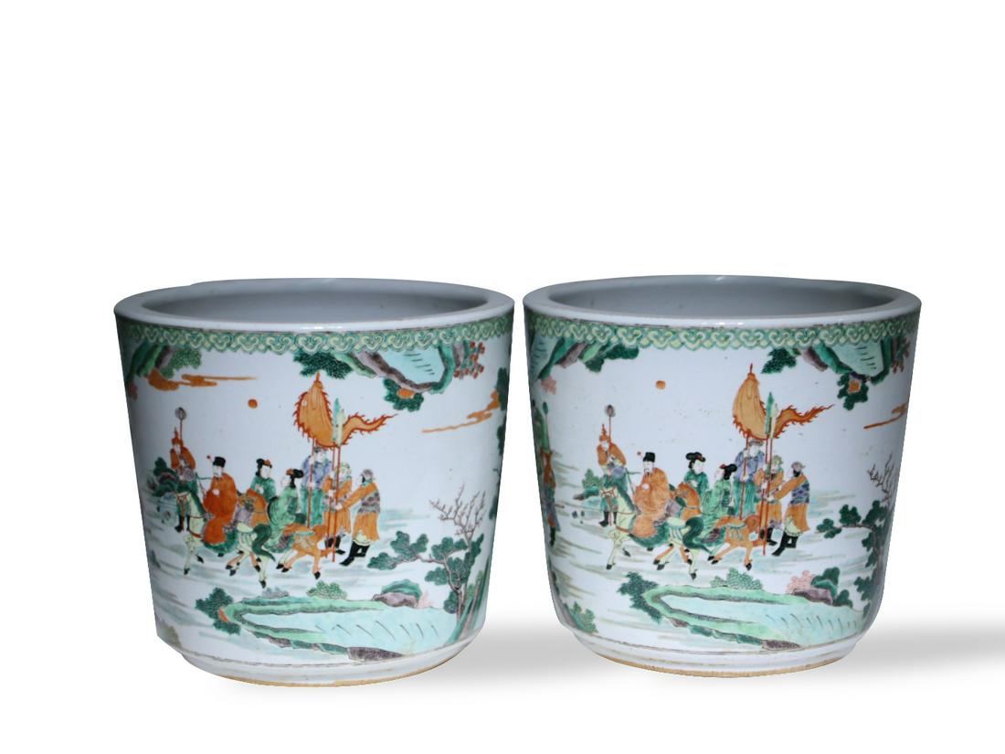 Pair of colorful character flower pots (1 of 10)