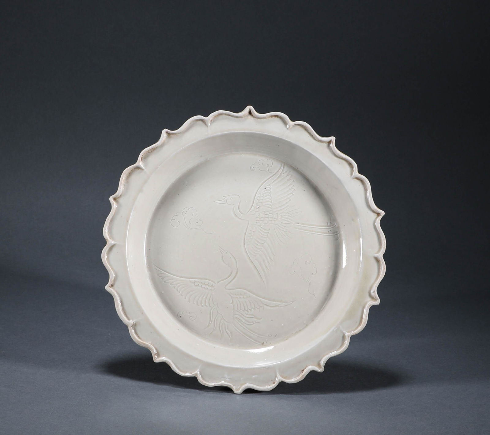 Ding Kiln Plate with Crane Pattern (1 of 7)