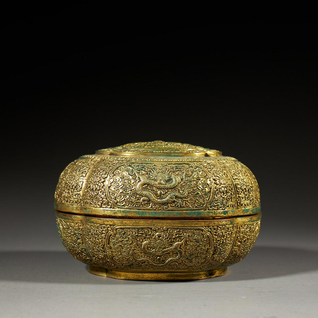 Bronze gilt dragon pattern box (1 of 5)