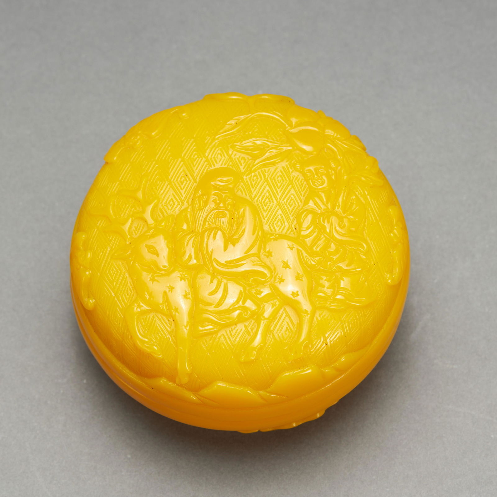 GLAZED "FIGURE PATTERN" COVER BOX (1 of 1)