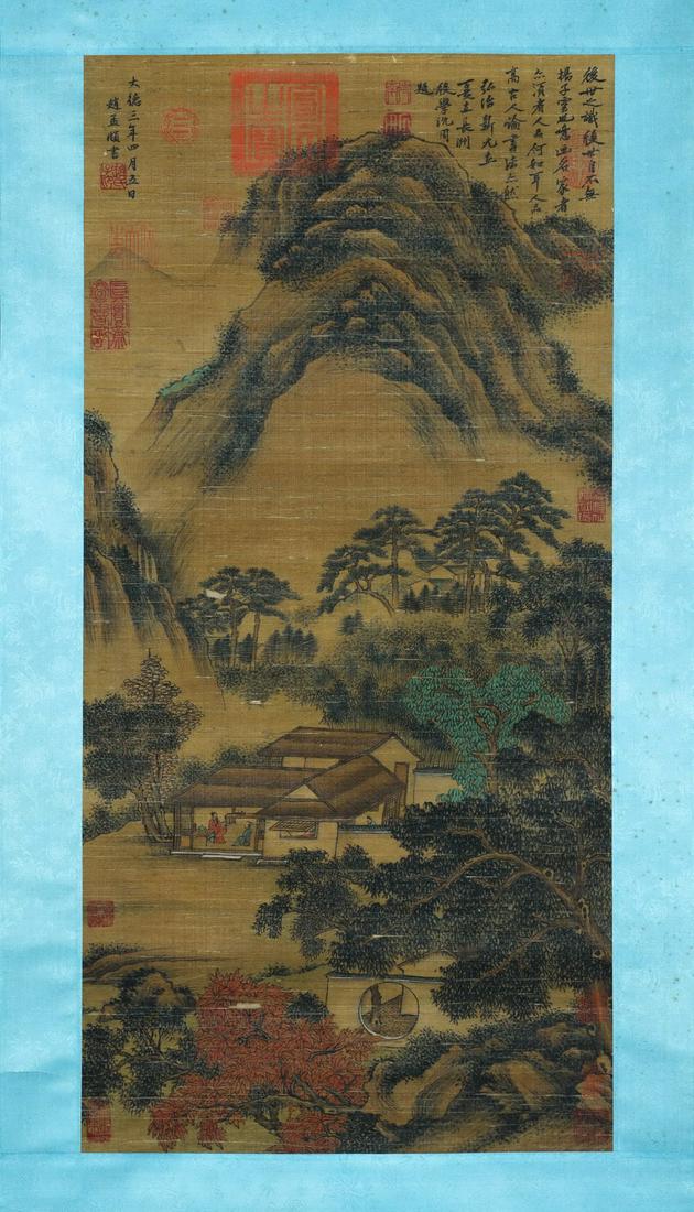 A CHINESE CALLIGRAPHY AND PAINTING SIGNED BY ZHAO MENGFU (1 of 9)
