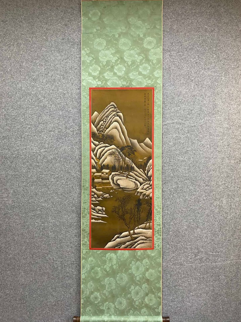 WANG HUI (SNOW SCENERY LANDSCAPE) SILK: Center size 98×38