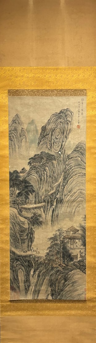 WANG MENG (LANDSCAPE) ON PAPER: 105×40CM
