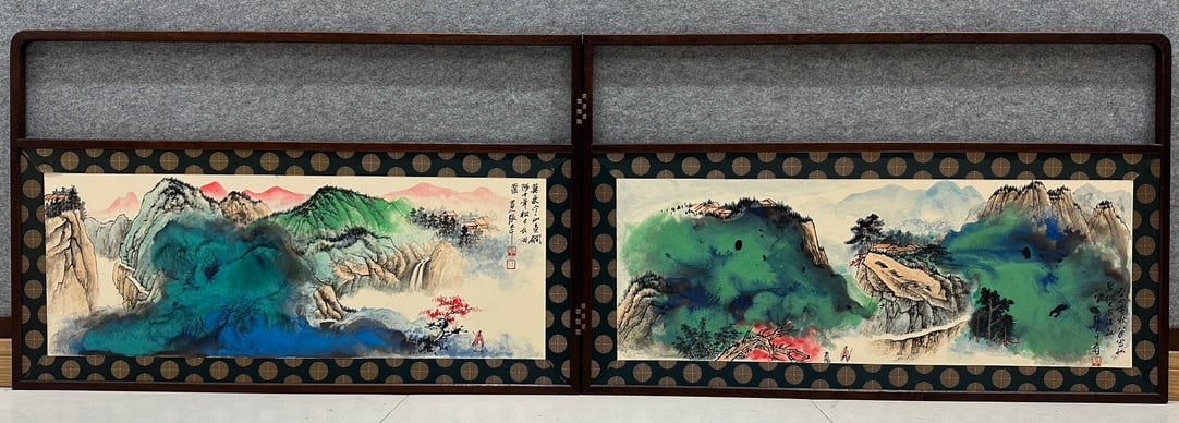 ZHAO BOJU LANDSCAPE ON OLD SILK (1 of 9)