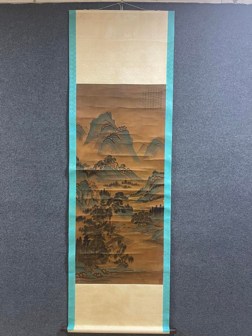 MING DYNASTY, WEN ZHENGMING, SILK SCROLL: 62x142