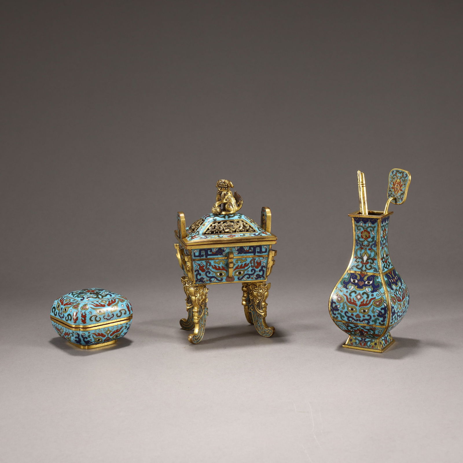QING DYNASTY, CLOISONNÉ ENAMEL INCENSE BURNER (1 of 12)