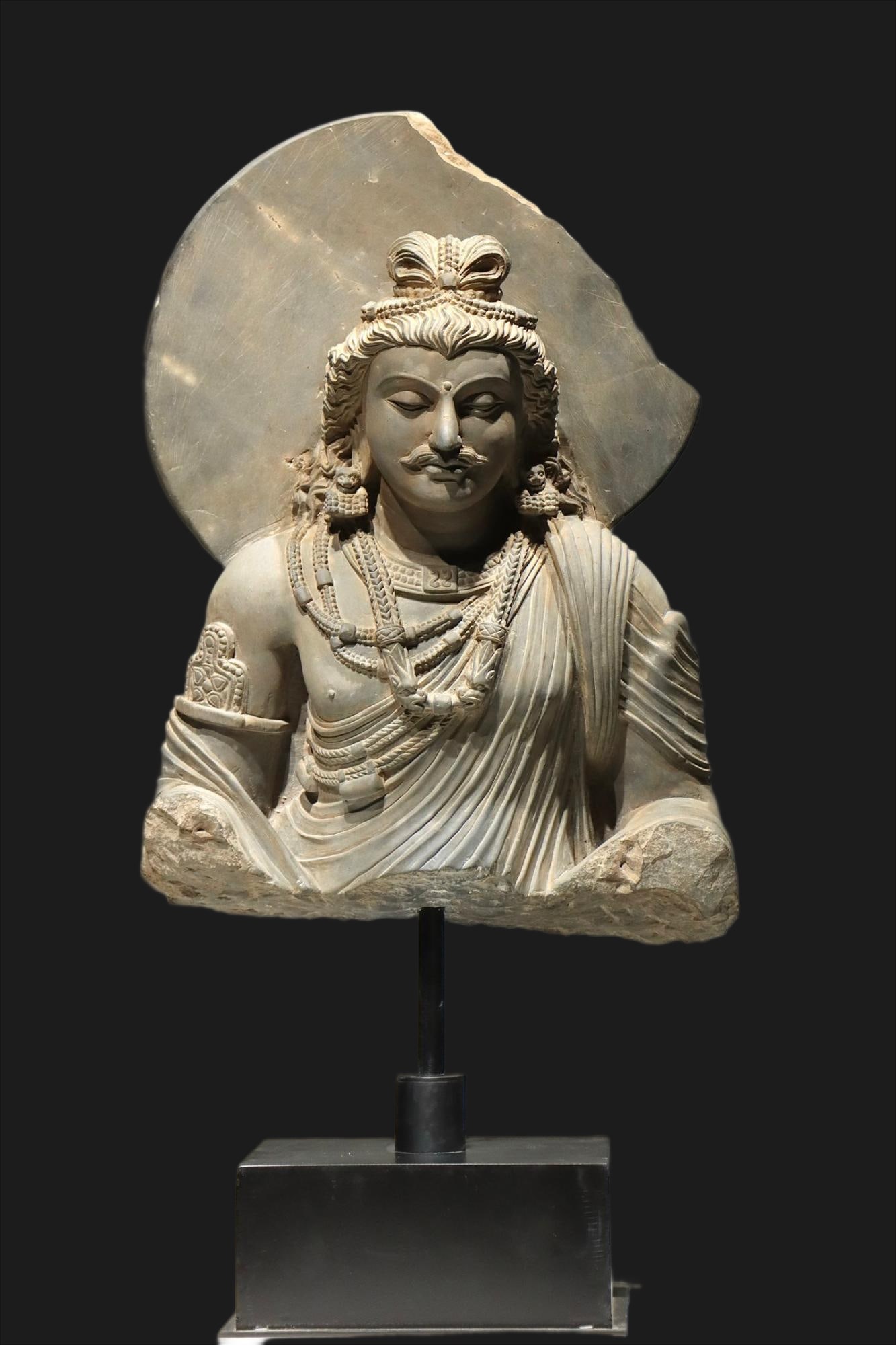 STONE CARVING, GANDHARAN STATUE: Height 46 cm