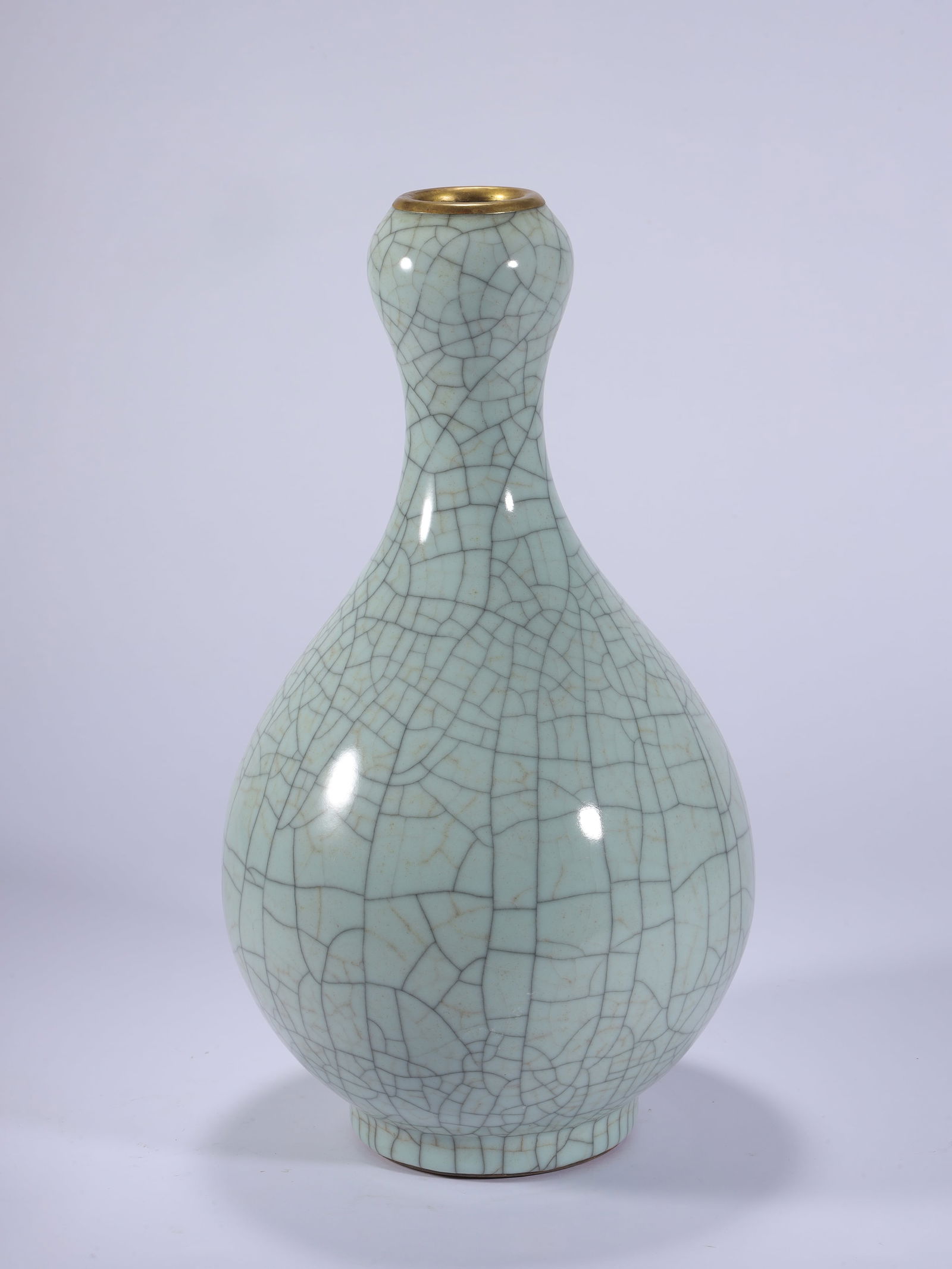GE KILN CELADON VASE: 38cm high