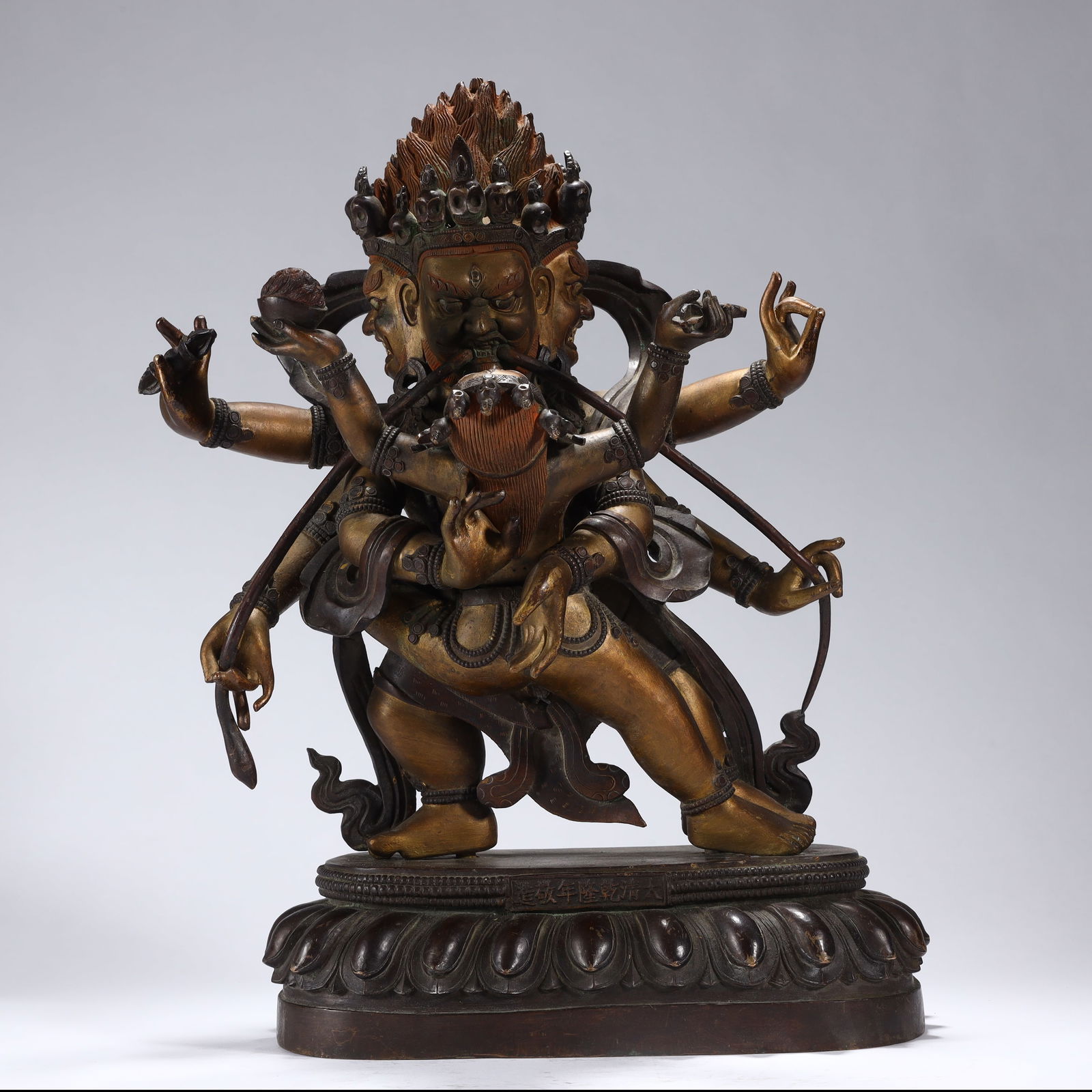 QING DYNASTY GILT BRONZE VAJRABHAIRAVA STATUE (1 of 12)