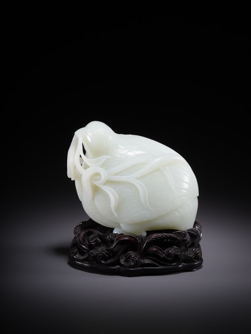 HETIAN JADE QUAIL ORNAMENT: Dimensions: 11×7.0×10 cm, Weight 994.5 g